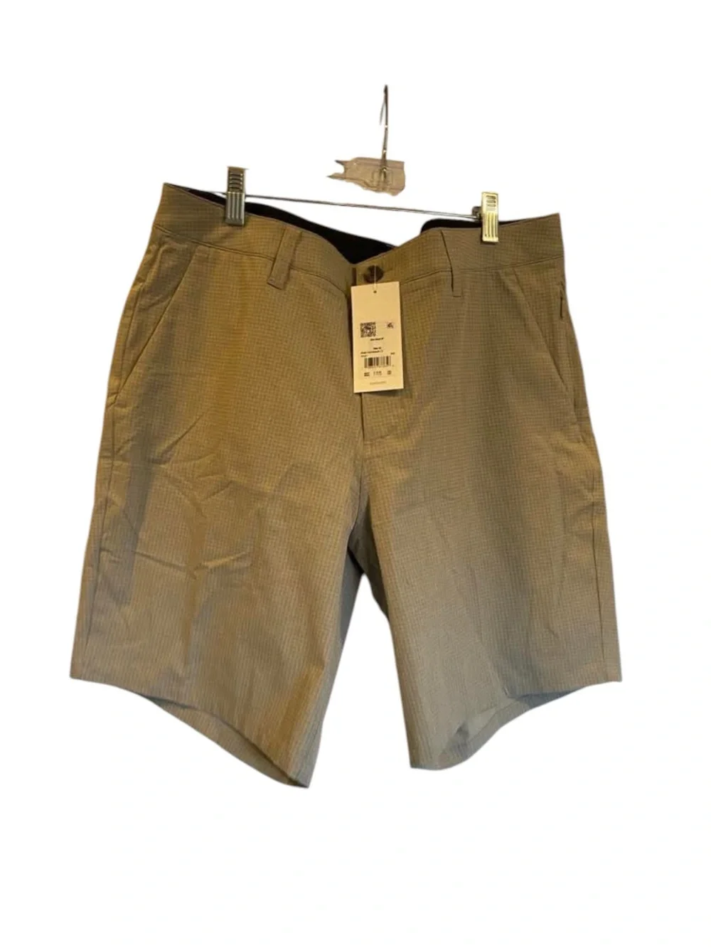 NWT Vuori Men’s Aim Short 8” KHAKI HOUNDSTOOTH Size: 32